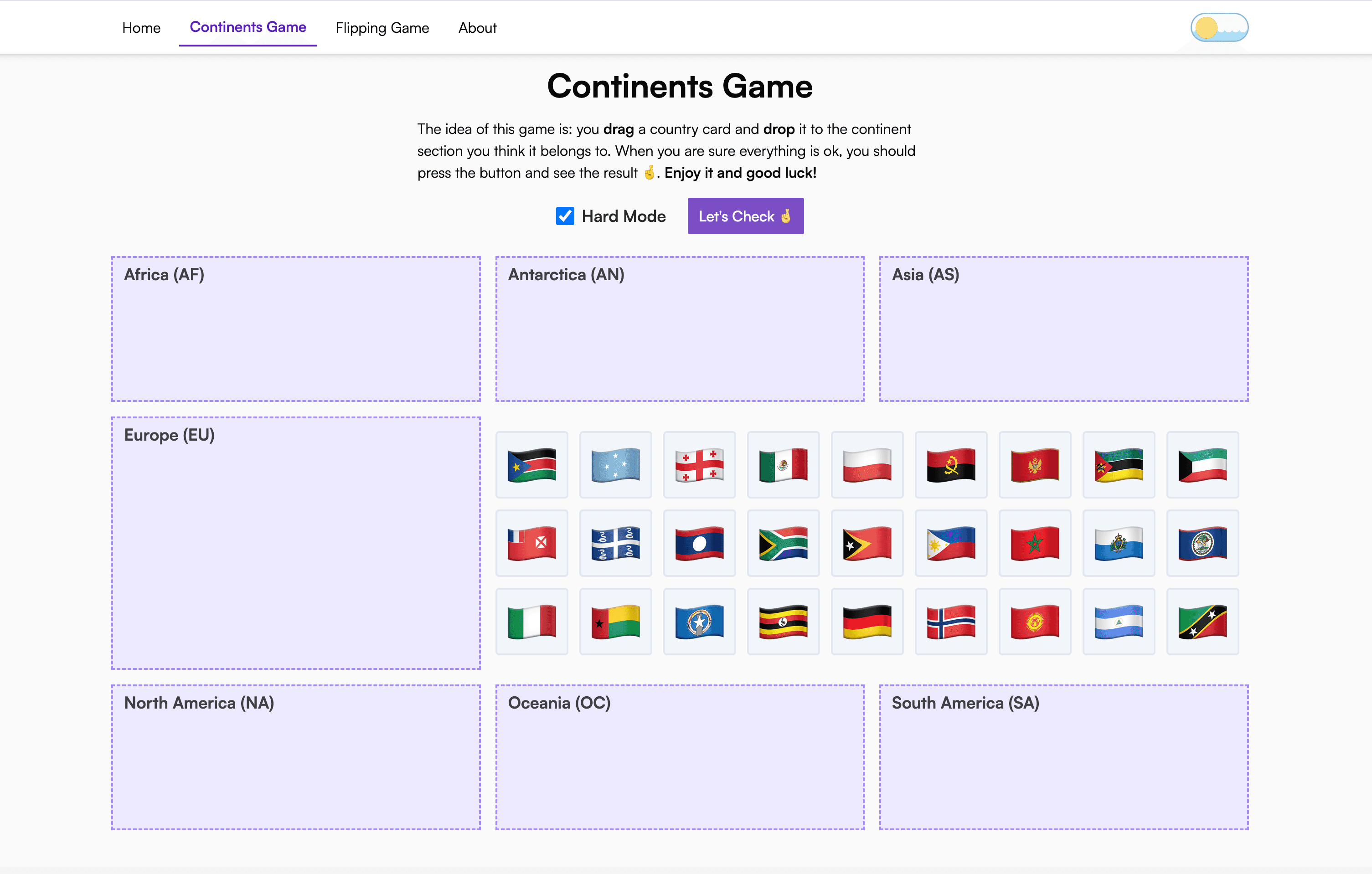 Countries Game